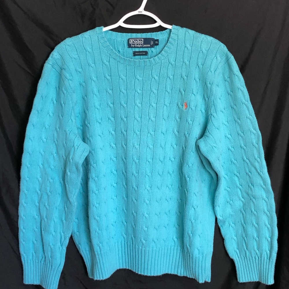 Polo men’s XL teal blue sweater